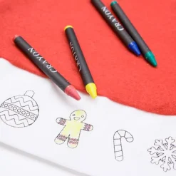 Gift Campaign Cappello di Babbo Natale con disegni da colorare con 4 colori a cera> Gadget Natalizi