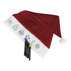 Gift Campaign Cappello di Babbo Natale con disegni da colorare con 4 colori a cera> Gadget Natalizi
