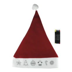 Gift Campaign Cappello di Babbo Natale con disegni da colorare con 4 colori a cera></noscript> Gadget Natalizi