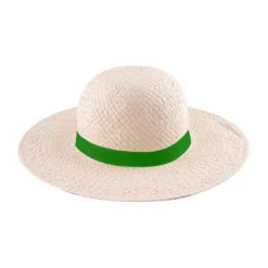 Gift Campaign Cappello di carta da donna a tesa larga con nastro personalizzabile></noscript> Cappelli Di Paglia Personalizzati