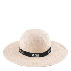 Gift Campaign Cappello di carta da donna a tesa larga con nastro personalizzabile></noscript> Cappelli Di Paglia Personalizzati
