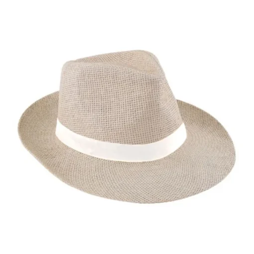 Gift Campaign Cappello di carta naturale con nastro personalizzabile Ø 34 cm> Cappelli Di Paglia Personalizzati