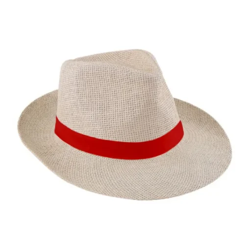 Gift Campaign Cappello di carta naturale con nastro personalizzabile Ø 34 cm> Cappelli Di Paglia Personalizzati