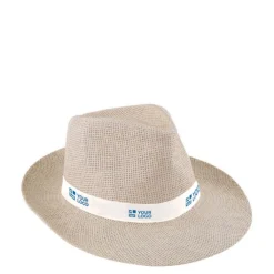 Gift Campaign Cappello di carta naturale con nastro personalizzabile Ø 34 cm></noscript> Cappelli Di Paglia Personalizzati