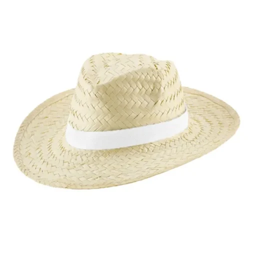 Gift Campaign Cappello di paglia chiaro con nastro personalizzabile Beachtime Sublim> Cappelli Di Paglia Personalizzati