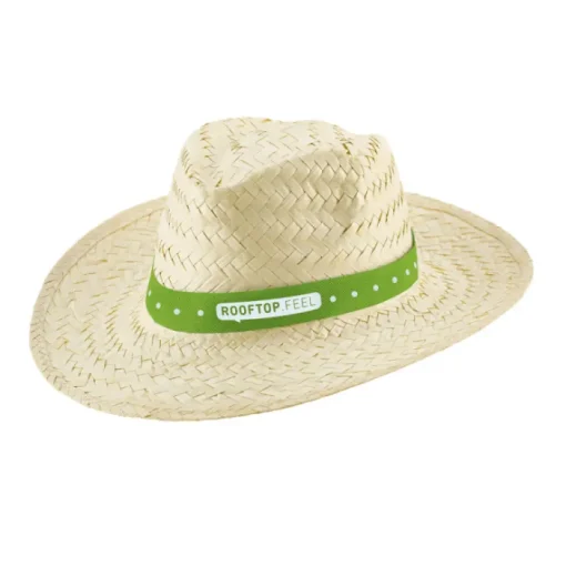 Gift Campaign Cappello di paglia chiaro con nastro personalizzabile Beachtime Sublim> Cappelli Di Paglia Personalizzati