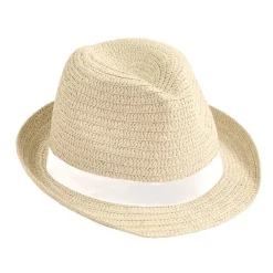 Gift Campaign Cappello di paglia chiaro con nastro personalizzabile Dominica Clear> Cappelli Di Paglia Personalizzati