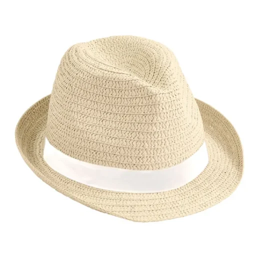 Gift Campaign Cappello di paglia chiaro con nastro personalizzabile Dominica Clear> Cappelli Di Paglia Personalizzati