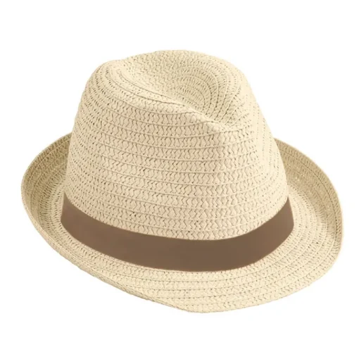 Gift Campaign Cappello di paglia chiaro con nastro personalizzabile Dominica Clear> Cappelli Di Paglia Personalizzati