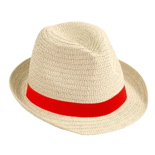 Gift Campaign Cappello di paglia chiaro con nastro personalizzabile Dominica Clear> Cappelli Di Paglia Personalizzati