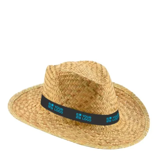 Gift Campaign Cappello di paglia personalizzato con nastro stampabile Summertime> Cappelli Di Paglia Personalizzati