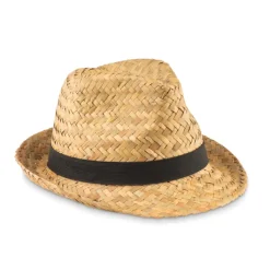 Gift Campaign Cappello di paglia pubblicitario con nastro bianco o nero Havana> Cappelli Di Paglia Personalizzati