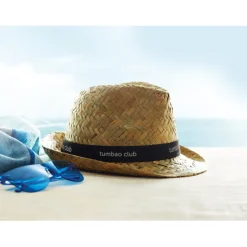 Gift Campaign Cappello di paglia pubblicitario con nastro bianco o nero Havana></noscript> Cappelli Di Paglia Personalizzati