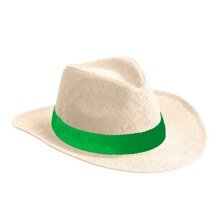 Gift Campaign Cappello in carta color naturale con nastro personalizzabile> Cappelli Di Paglia Personalizzati