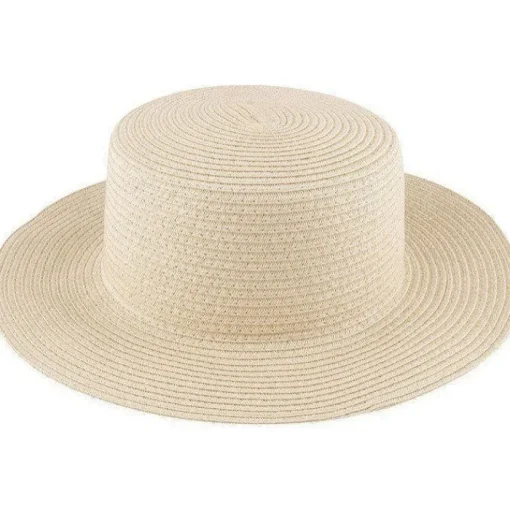 Gift Campaign Cappello in carta color naturale con nastro colorato da personalizzare> Cappelli Di Paglia Personalizzati