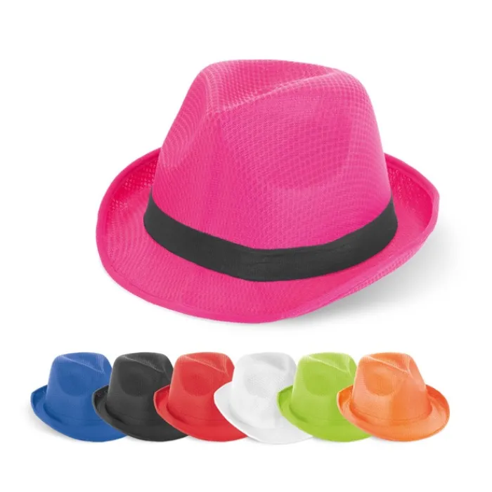 Gift Campaign Cappello in plastica PP di vari colori con nastro sublimabile> Cappellini Personalizzati|Cappelli Di Paglia Personalizzati