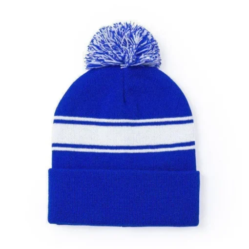 Gift Campaign Cappello invernale tanti colori con fasce bianche e risvolto PomPon> Berretti Invernali