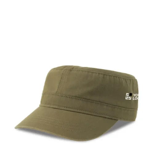 Gift Campaign Cappello militare con visiera semicurva in cotone ecologico 280 g/m2> Cappellini Personalizzati