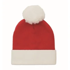 Gift Campaign Cappello natalizio lavorato a maglia in poliestere PET con pompon> Gadget Natalizi