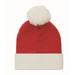Gift Campaign Cappello natalizio lavorato a maglia in poliestere PET con pompon> Gadget Natalizi
