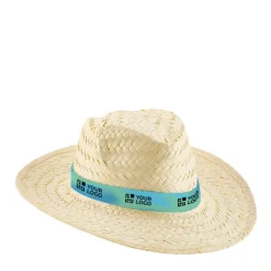 Gift Campaign Cappello paglia chiaro nastro colori vivaci personalizzabile Beachtime><noscript><img width=