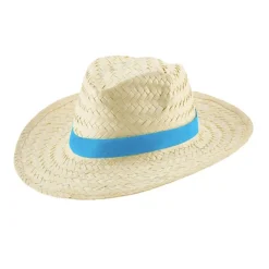 Gift Campaign Cappello paglia chiaro nastro colori vivaci personalizzabile Beachtime><noscript><img width=