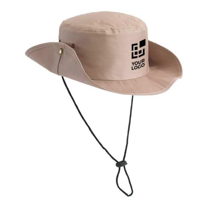Gift Campaign Cappello poliestere tipo Safari 160 g/m2 con cordino regolabile> Cappellini Personalizzati