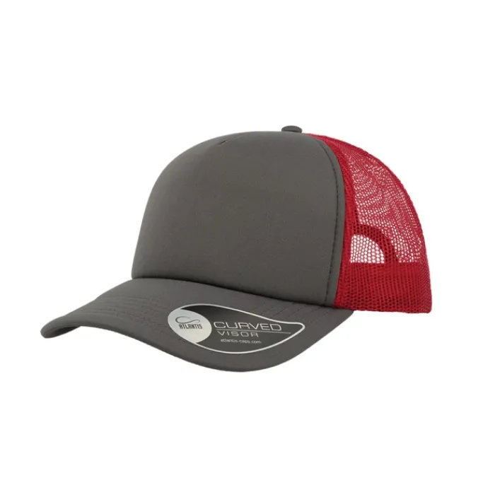 Gift Campaign Cappello trucker bicolore con visiera imbottita in poliestere 80 g/m2> Cappellini Personalizzati