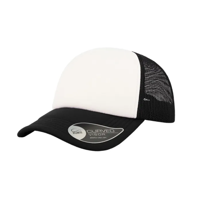 Gift Campaign Cappello trucker bicolore con visiera imbottita in poliestere 80 g/m2> Cappellini Personalizzati