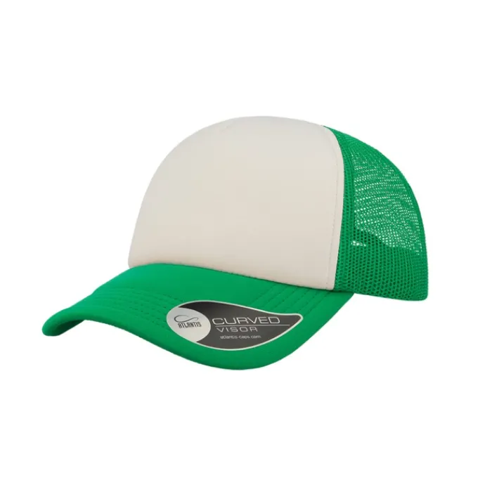 Gift Campaign Cappello trucker bicolore con visiera imbottita in poliestere 80 g/m2> Cappellini Personalizzati