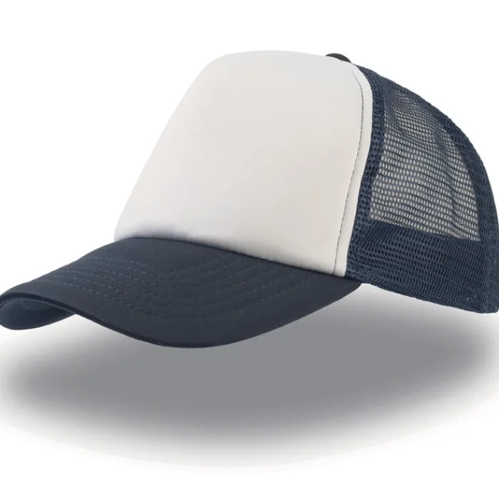 Gift Campaign Cappello trucker bicolore con visiera imbottita in poliestere 80 g/m2> Cappellini Personalizzati