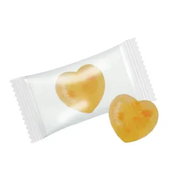 Gift Campaign Caramelle cuore con pezzi di frutta o erbe aromatiche personalizzate 3g><noscript><img width=