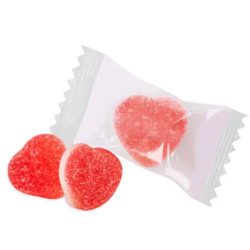 Gift Campaign Caramelle gommose zuccherate panna e a cuore in bustina singola> Caramelle Personalizzate