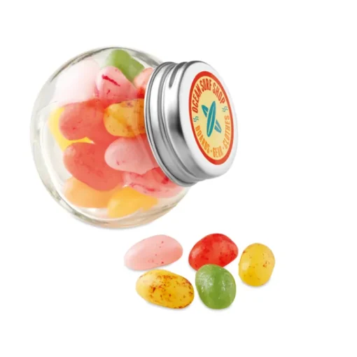 Gift Campaign Caramelle pubblicitarie Jelly Beans in barattolino 30g ChoccolateStore> Regali Per Bambini|Caramelle Personalizzate