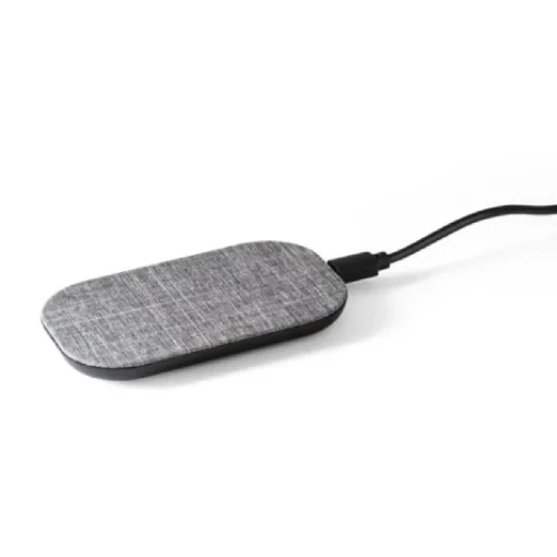 Gift Campaign Caricabatteria wireless ecologico con porta USB-C Fabric RPET> Caricabatterie