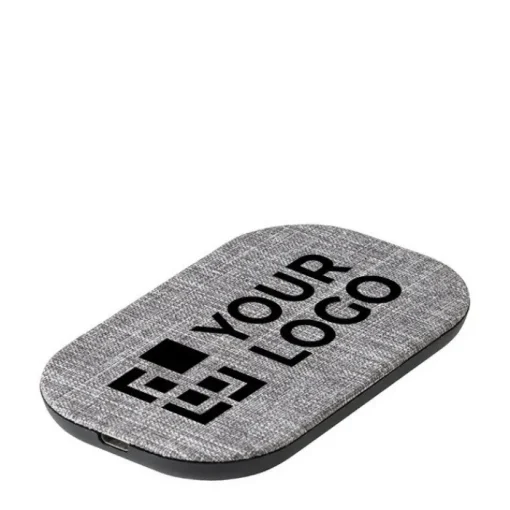 Gift Campaign Caricabatteria wireless ecologico con porta USB-C Fabric RPET> Caricabatterie