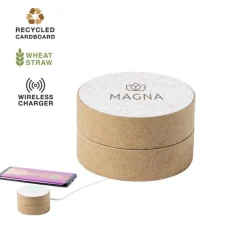 Gift Campaign Caricabatterie in cartone riciclato e fibra di grano 5W Cardboard></noscript> Caricabatterie