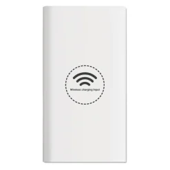 Gift Campaign Caricabatterie portatile da 8.000mAh con finitura gommata Wireless></noscript> Power Bank Personalizzati