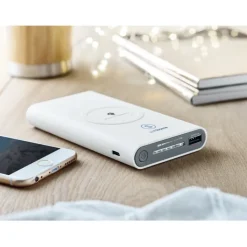 Gift Campaign Caricabatterie portatile da 8.000mAh con finitura gommata Wireless></noscript> Power Bank Personalizzati