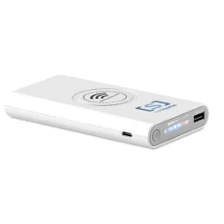 Gift Campaign Caricabatterie portatile da 8.000mAh con finitura gommata Wireless></noscript> Power Bank Personalizzati