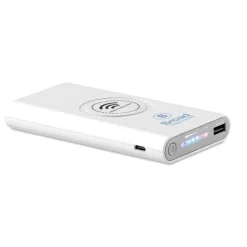 Gift Campaign Caricabatterie portatile da 8.000mAh con finitura gommata Wireless></noscript> Power Bank Personalizzati