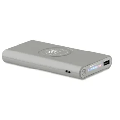 Gift Campaign Caricabatterie portatile da 8.000mAh con finitura gommata Wireless></noscript> Power Bank Personalizzati