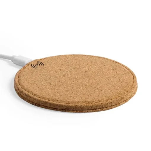 Gift Campaign Caricabatterie rotondi personalizzati in sughero da 10W Cork> Caricabatterie