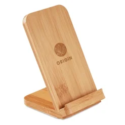 Gift Campaign Caricabatterie wireless con supporto in bambù 5W Natura Stand></noscript> Caricabatterie|Gadget Per L'Ufficio