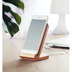 Gift Campaign Caricabatterie wireless con supporto in bambù 5W Natura Stand></noscript> Caricabatterie|Gadget Per L'Ufficio