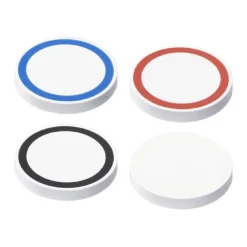 Gift Campaign Caricabatterie wireless con dettaglio colorato e logo ColorRound> Caricabatterie