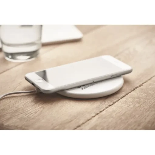 Gift Campaign Caricabatterie wireless con logo in ABS riciclato da 10W Recyclemate> Gadget Ecologici|Caricabatterie