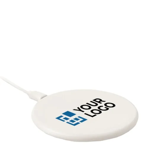 Gift Campaign Caricabatterie wireless con logo in ABS riciclato da 10W Recyclemate> Gadget Ecologici|Caricabatterie