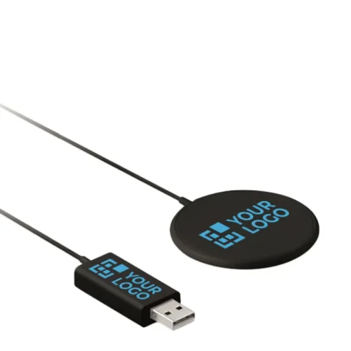 Gift Campaign Caricabatterie wireless magnetico con logo in ABS da 10W Circle> Caricabatterie