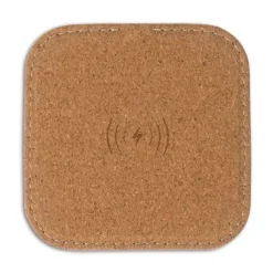 Gift Campaign Caricabatterie wireless quadrato in sughero certificato FSC da 5W> Caricabatterie